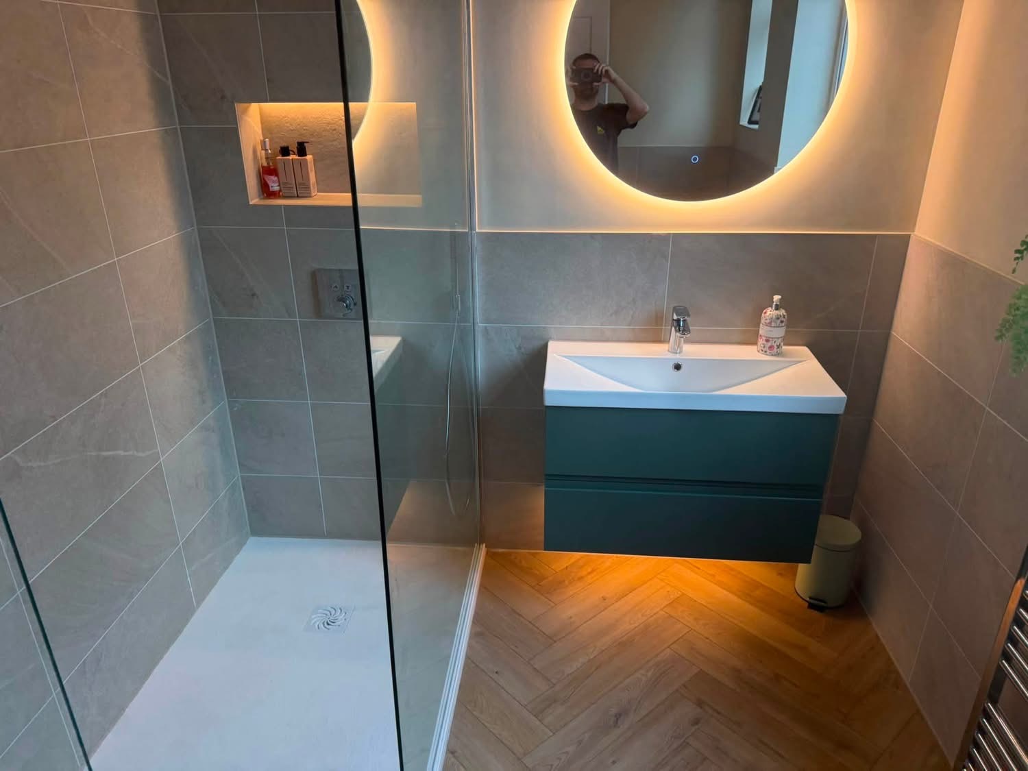 Modern finished bathroom